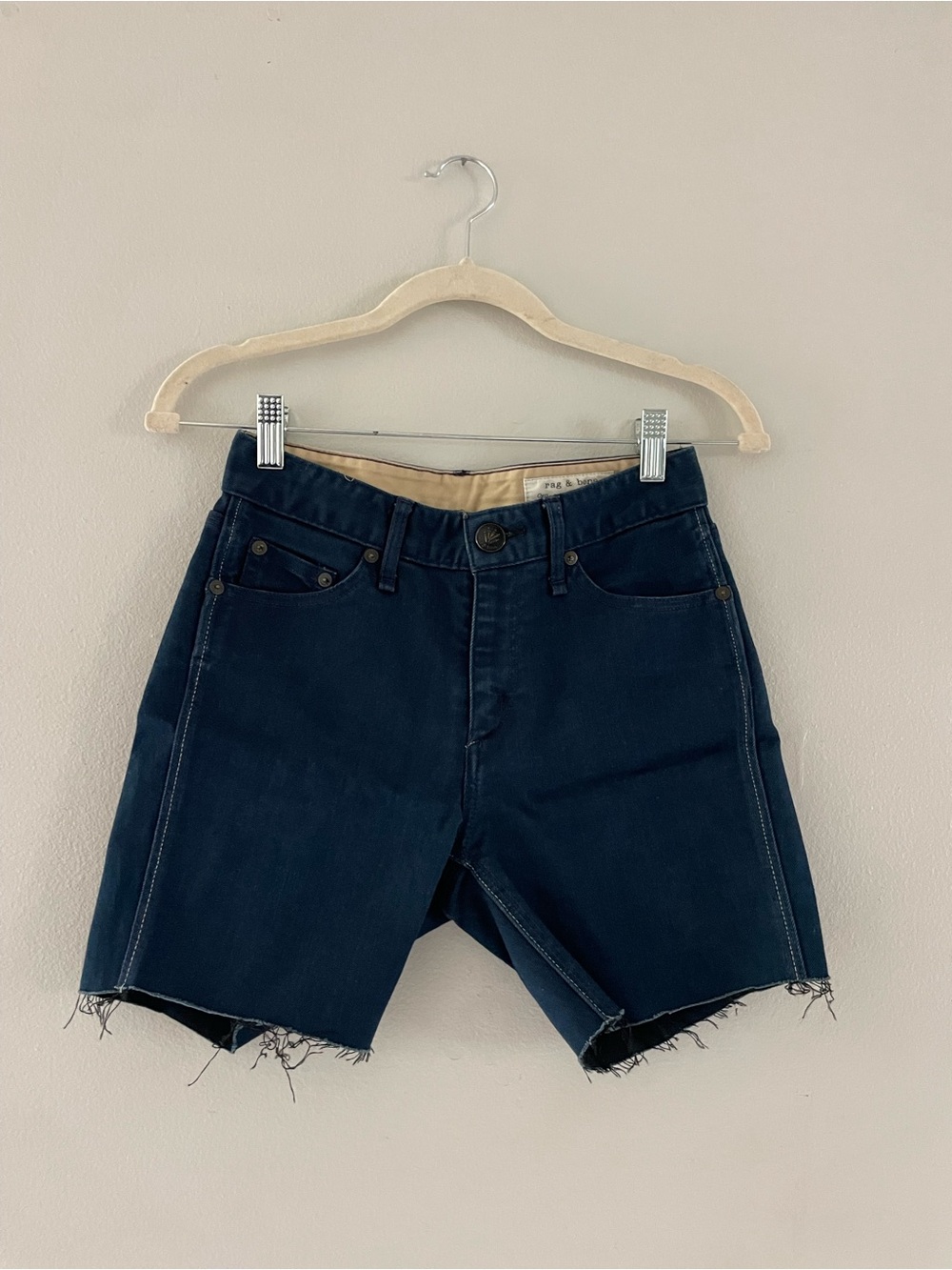 Rag & Bone Vintage Navy Blue Denim Cutoff Shorts